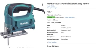 Makita 4329K Decoupeerzaag in koffer - 450W voor €75,55 bij Amazon