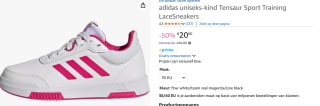 adidas Sportswear Tensaur Sport Training kids sneakers voor €20 bij Amazon