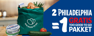 Voucher twv € 5,-- voor Too Good To Go, bij 2 Philadelphia producten