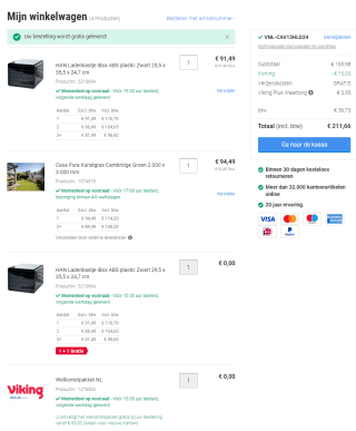 €15 korting op je aankoop vanaf €149 bij Viking Direct