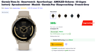 Garmin Venu 3S French Gray voor €385 met Bol select