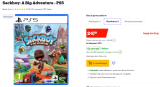 Sackboy: A Big Adventure - PS5 voor €24,99 bij Bol.com