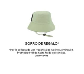 Regalo de gorro por la compra deperfume Adolfo Dominguez
