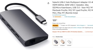 Satechi Usb C naar Usb A, ethernet en hdmi Kabel Converter voor €67,49 bij Amazon