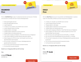 40% korting op Diamond of Gold abonnementen voor Bobbejaanland