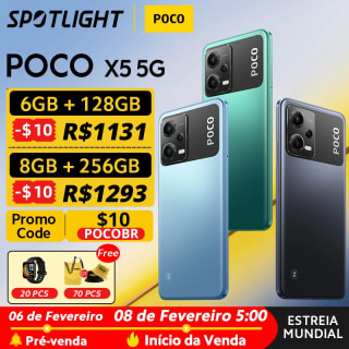 Smartphone da Xiaomi, modelo Poco X5 de 256GB - R$ 1.347