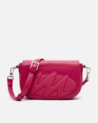 Bolso Bandolera pequeño color rosa con solapa por 9€