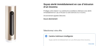 Caméra intérieur intelligente de sécurité à 199,99€