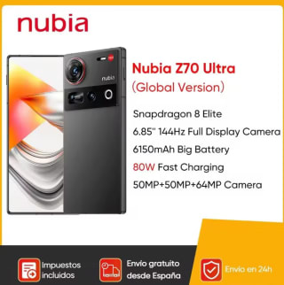 Móvil Nubia Z70 Ultra 12+256GB por solo 615,58€