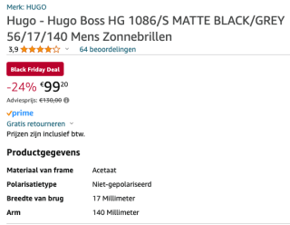 Hugo voor 99,20 euro