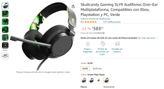 Audífonos Skullcandy Gaming SLYR por $584 en Amazon