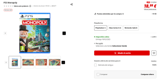 Videojuego Monopoly para PS5 por 18,99€