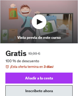 Construye una tienda en Shopify desde cero Gratis con Udemy