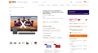TV Philips Ambilight 65" 4K con Barra de Sonido por 899€