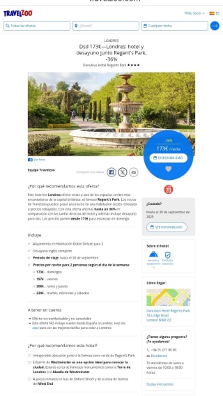 Londres Hotel 4* con Desayuno inglés desde 173€ para 2 personas.