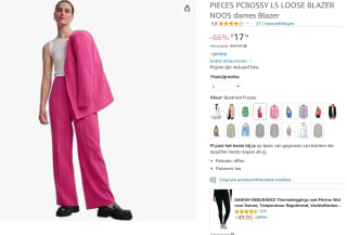 Pieces dames blazer voor €17,14 bij Amazon