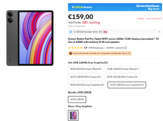 Xiaomi Redmi Pad Pro - 12.1 inch - 6GB/128GB - Graphite Grey voor €159 bij Aliexpress