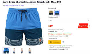 Barts Druzy Shorts zwembroek voor €11,79 bij Bol