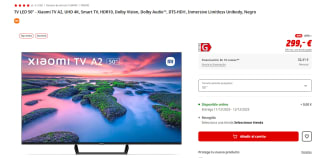 TV LED 50" Xiaomi TV A2, UHD 4K, Smart TV, HDR10 por 274,30€