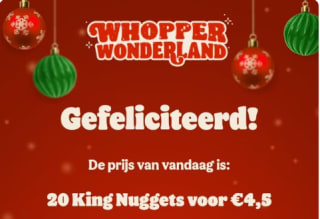 20 kipnuggets met dip voor €4,50 bij Burger King