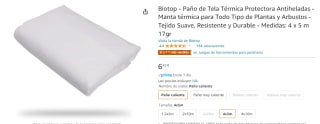 Paño de Tela Térmica Protectora Antiheladas por 6,45€