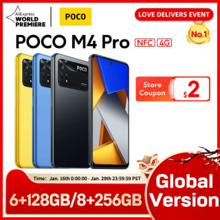 Smartphone da Xiaomi, modelo POCO M4 de 128GB - R$ 1.048,32