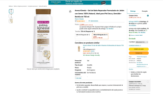 Gel de baño reparador formulado sin Jabón con Avena 100% Natural por 2,59€