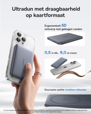 Baseus Picogo AM41 Power Bank, Ultra Slim 10.000 mAh voor €41,99 bij Amazon
