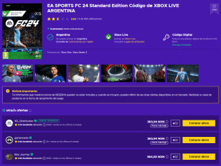 EA Sports FC 24 Standard Xbox por $356 en Eneba