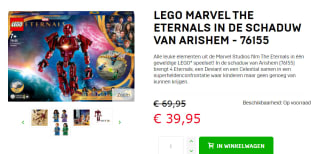 LEGO Marvel Eternals in de schaduw van Arishem voor €39,95 bij Dagknaller