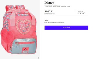 Mochila Infantil Disney TOGETHER GROWING por 21€