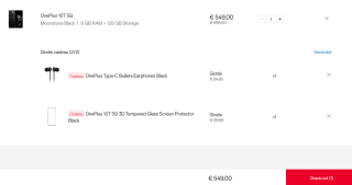 OnePlus 10T 16GB/256GB Zwart+ gratis OnePlus Bullets Earphones en Tempered Glass Screen Protector voor €599 bij Oneplus