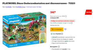Playmobil Onderzoeksstation met dinosaurussen voor €34,29 bij Bol