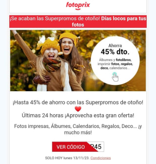 -45% de Descuento en Fotoprix.