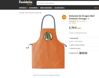Delantal de Dragon Ball Símbolo Tortuga por solo 5,70€
