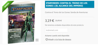 Starfinder - Contra el Trono de los Eones 1: El Alcance del Imperio por 3.19€
