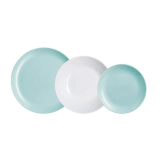 LUMINARC DIWALI Vajilla 18 piezas vidrio opal diwali light turquesa por 17,25€.
