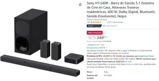 Barra de Sonido 5.1 600W Sony HT-S40R por 249€