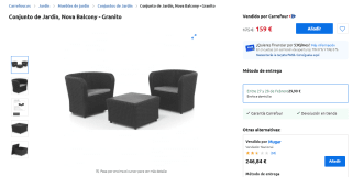 Conjunto de Jardín, Nova Balcony - Granito por 159€