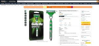 Aparelho de Barbear Gillette Mach3 Sensitive + 1 Carga - R$ 16,90