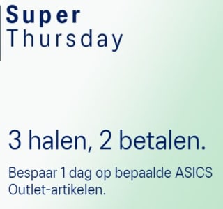 3 halen 2 betalen in de Asics outlet