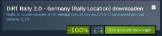Gratis diverse DiRT Rally 2.0 DLCs bij Steam