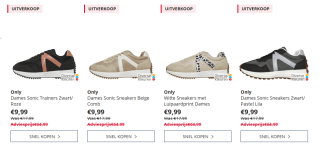 Diverse Only schoenen voor €9,99 bij MandM Direct