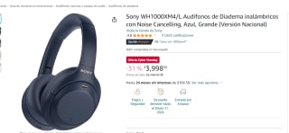 Audífonos Inalámbricos Sony WH-1000XM4 Noise Cancelling por $3998