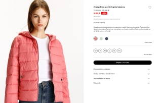 Cazadora acolchada básica de Mujer por 9.9€