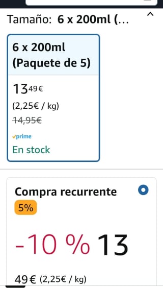 5 Packs de 6×200ml Batido Puleva de Cacao por 6,69€.