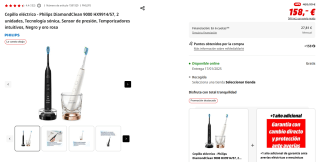 2 Cepillos eléctricos Philips DiamondClean 9000 por 158€