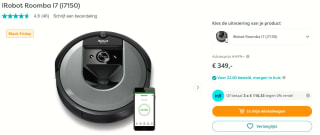 iRobot Robotstofzuiger Roomba i7150 voor €349 bij Artandcraft