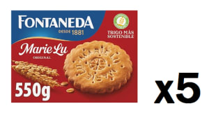5 Paquetes de Galletas Fontaneda MarieLu Original con un 66% de Cereales 550g por 10.84€