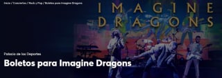 Ticketmaster: Preventa entradas IMAGINE DRAGONS MTY